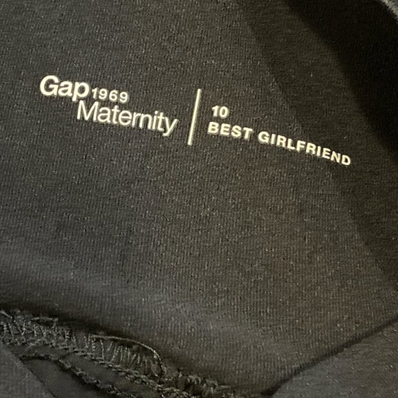 GAP Black MATERNITY Best Girlfriend Pants Trousers Size 10 Pull On - Picture 5 of 12